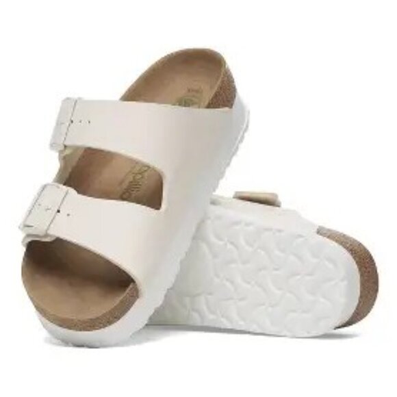Papillio by Birkenstock $125 Arizona Platform Sandal - Vegan Eggshell Sz 39N NIB - Picture 1 of 6